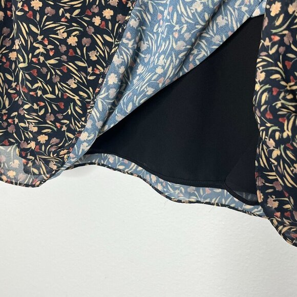 Tularosa Sabrina‎ Ruffle Cold Shoulder Floral Chiffon Mini Dress Size Medium - Picture 6 of 9